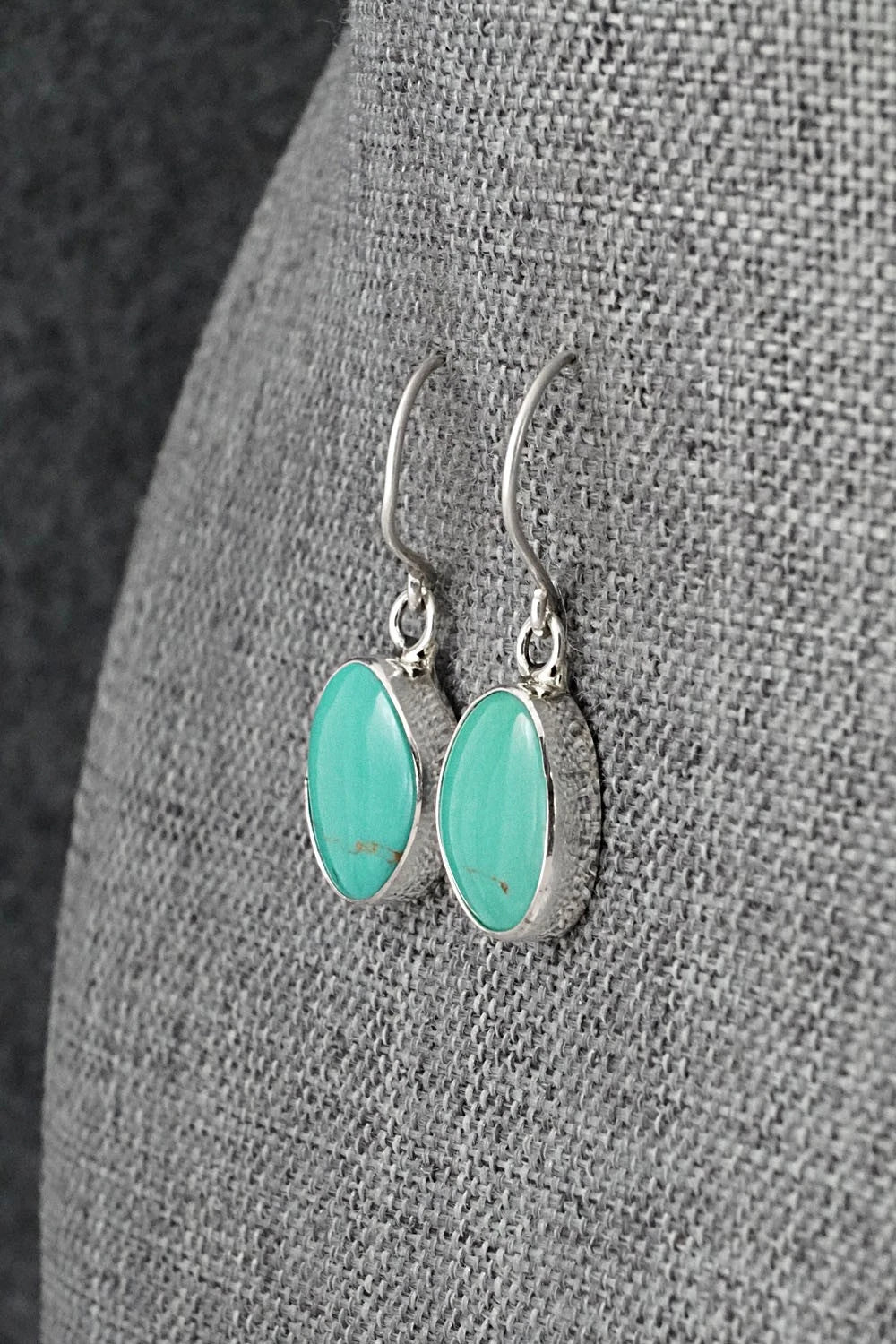Turquoise & Sterling Silver Earrings - Rosemary Saunders
