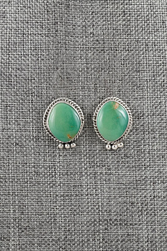 Turquoise & Sterling Silver Earrings - Rosemary Saunders