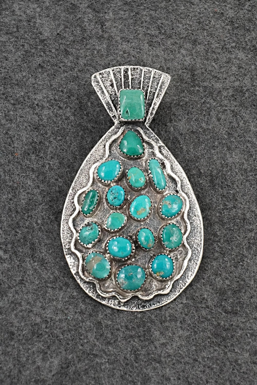 Turquoise & Sterling Silver Pendant - Delbert Arviso