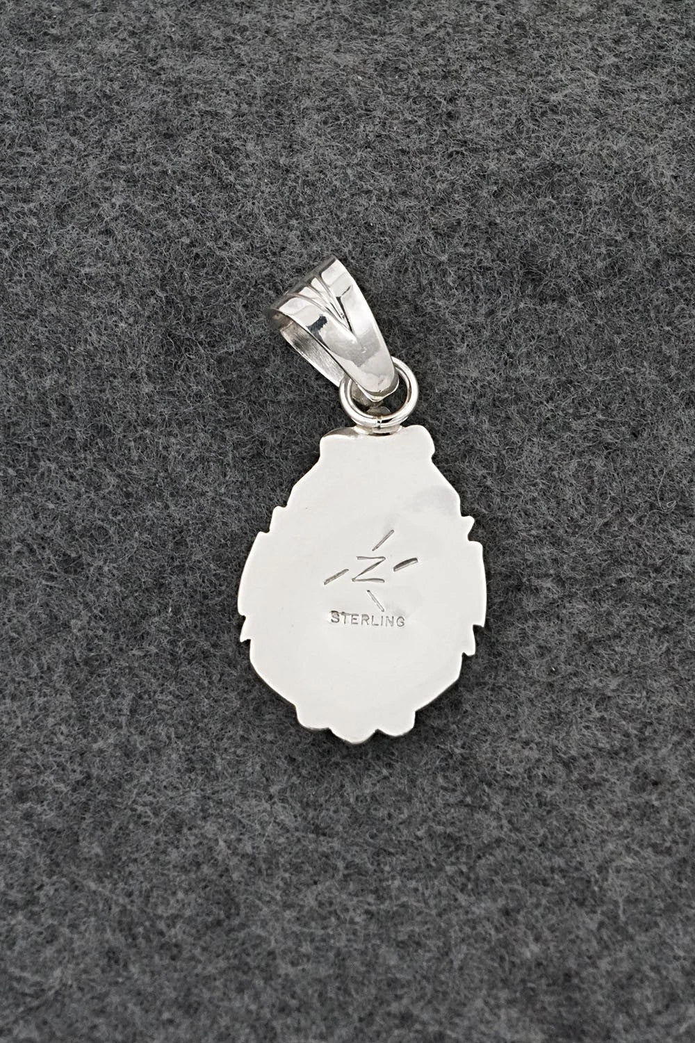 Turquoise & Sterling Silver Pendant - Kenny Lonjose