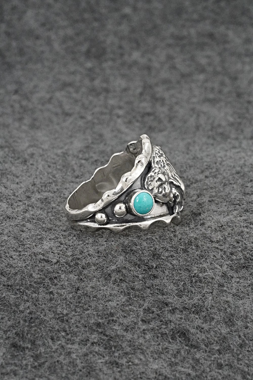 Turquoise & Sterling Silver Ring - Genevieve Francisco - Size 11