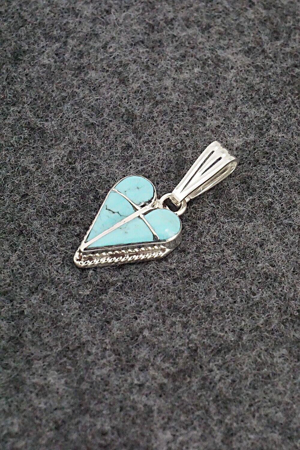 Turquoise & Sterling Silver Pendant - Velda Nastacio