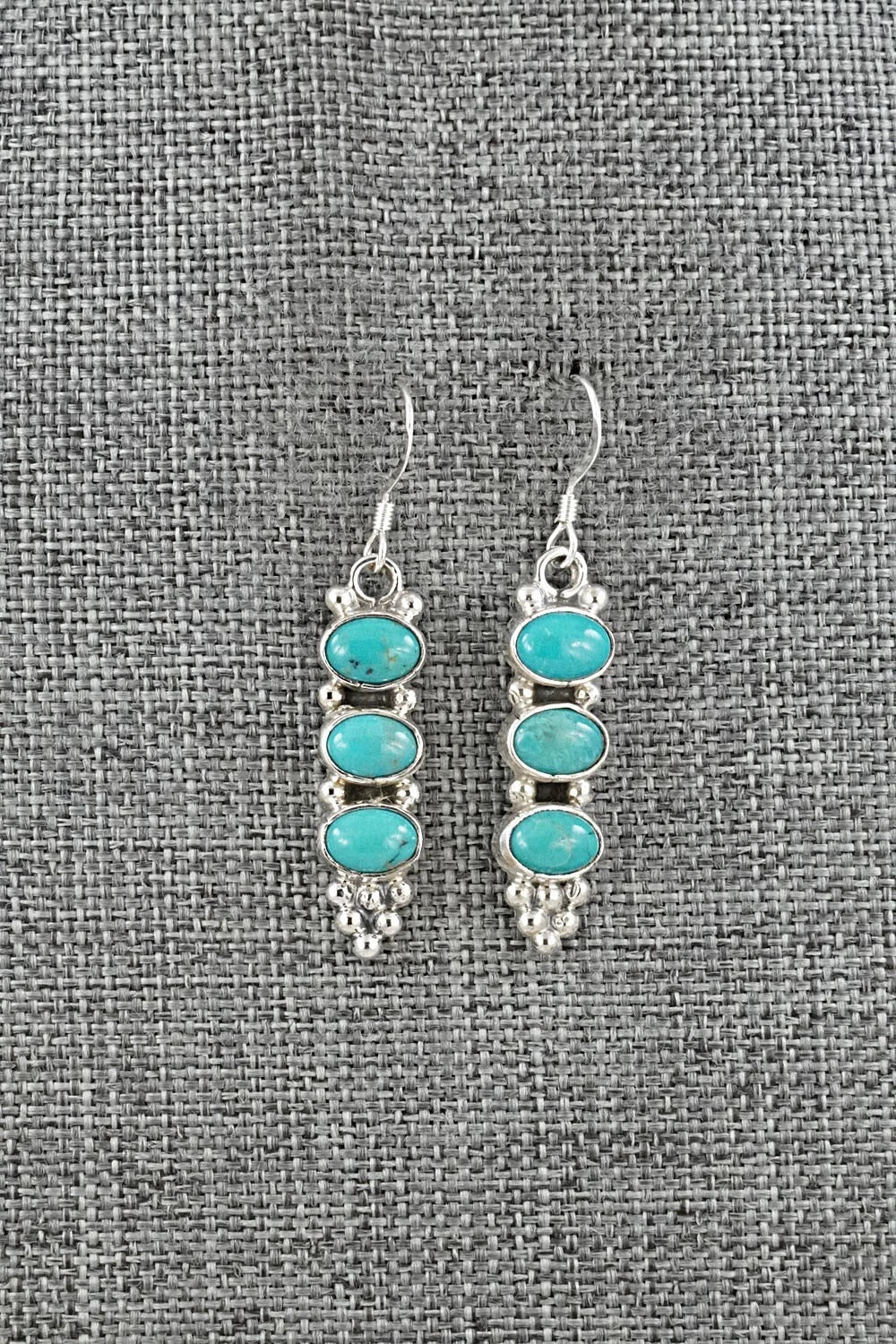 Turquoise & Sterling Silver Earrings - Gary Shorty