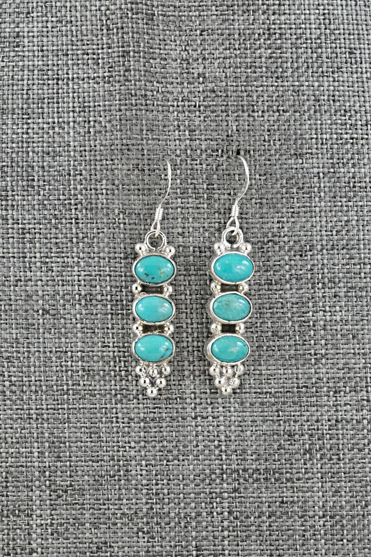 Turquoise & Sterling Silver Earrings - Gary Shorty