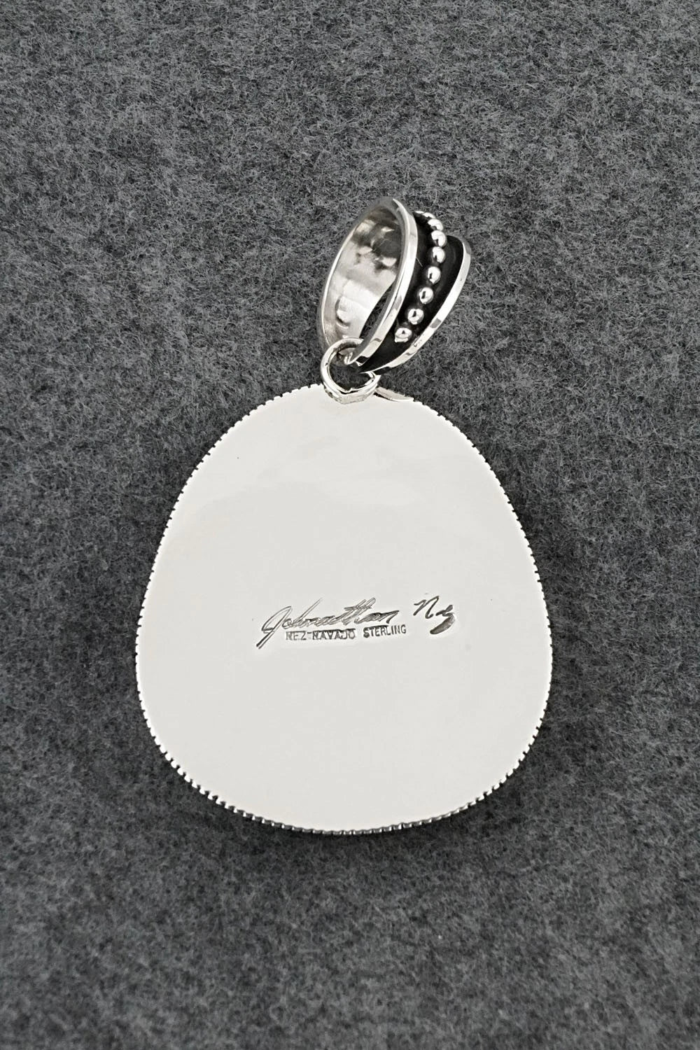 Turquoise and Sterling Silver Pendant - Jonathan Nez