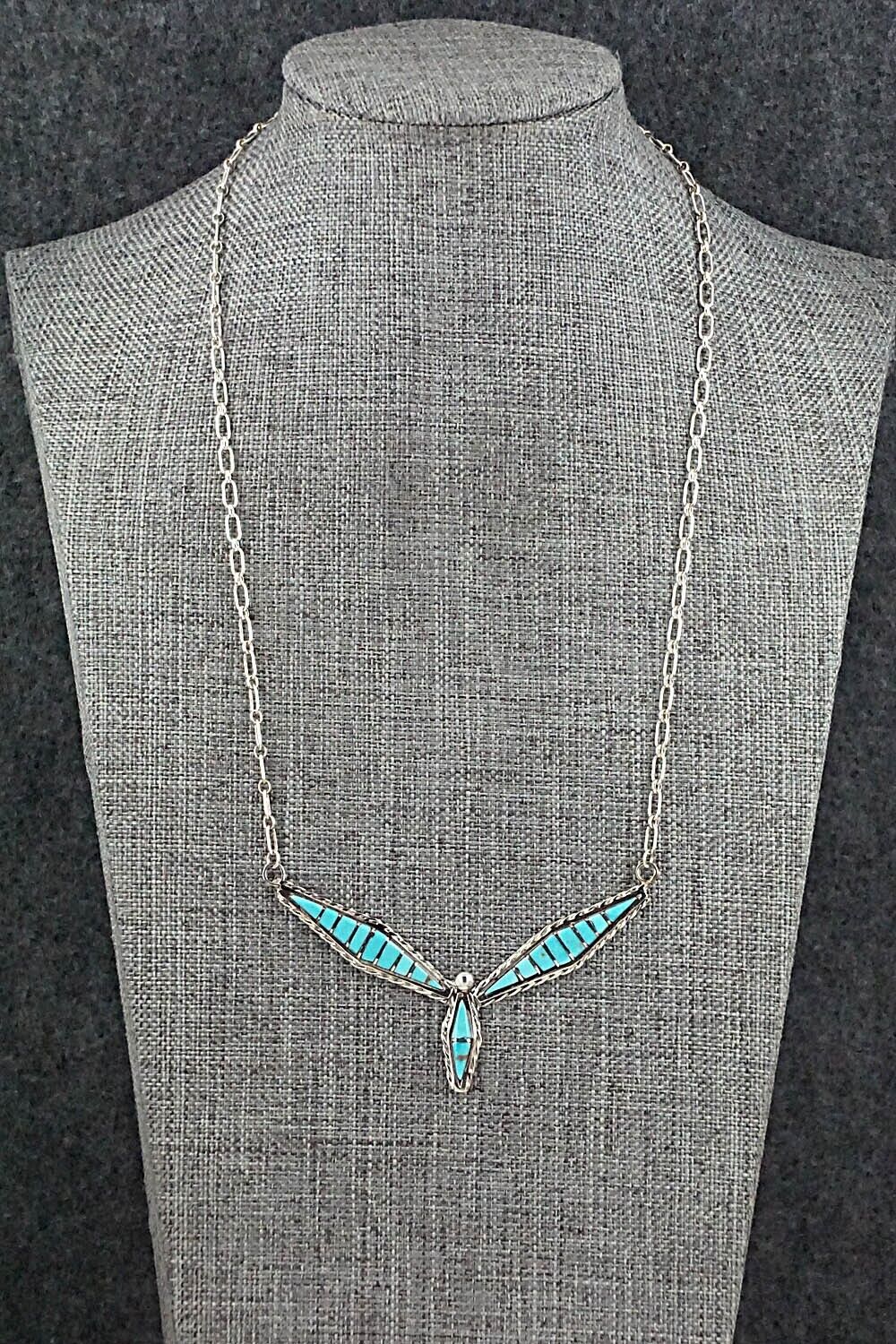 Turquoise & Sterling Silver Necklace - Malcolm Chavez