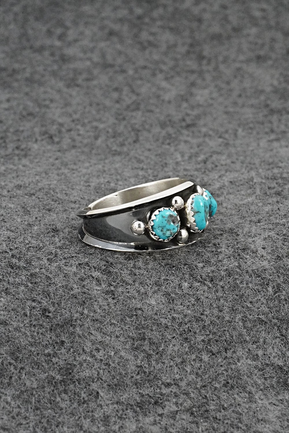 Turquoise & Sterling Silver Ring - Paul Largo - Size 12.5