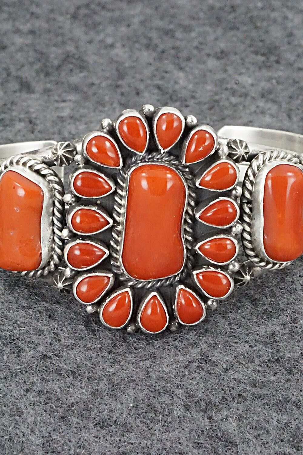 Coral & Sterling Silver Bracelet - Derrick Gordon