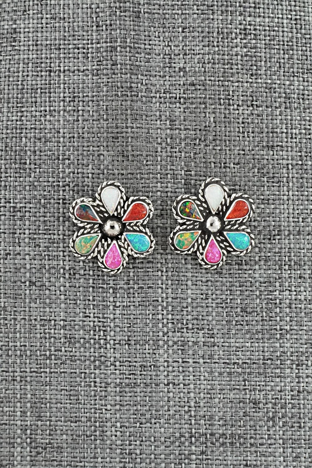 Opalite & Sterling Silver Earrings - Carol Lateyice