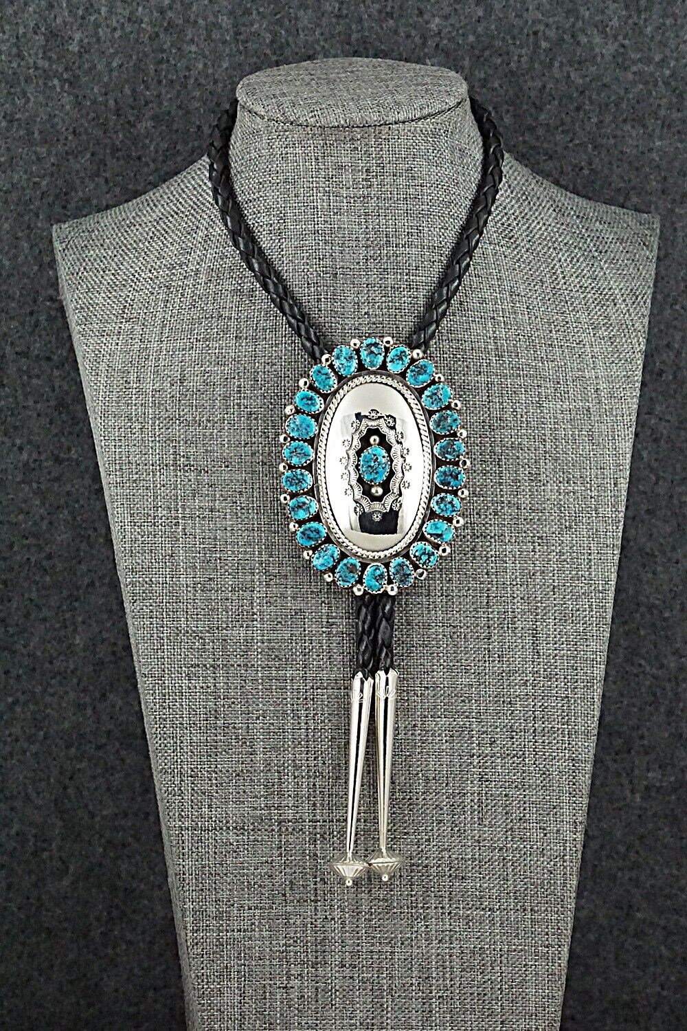 Turquoise & Sterling Silver Bolo Tie - Martin Muskett