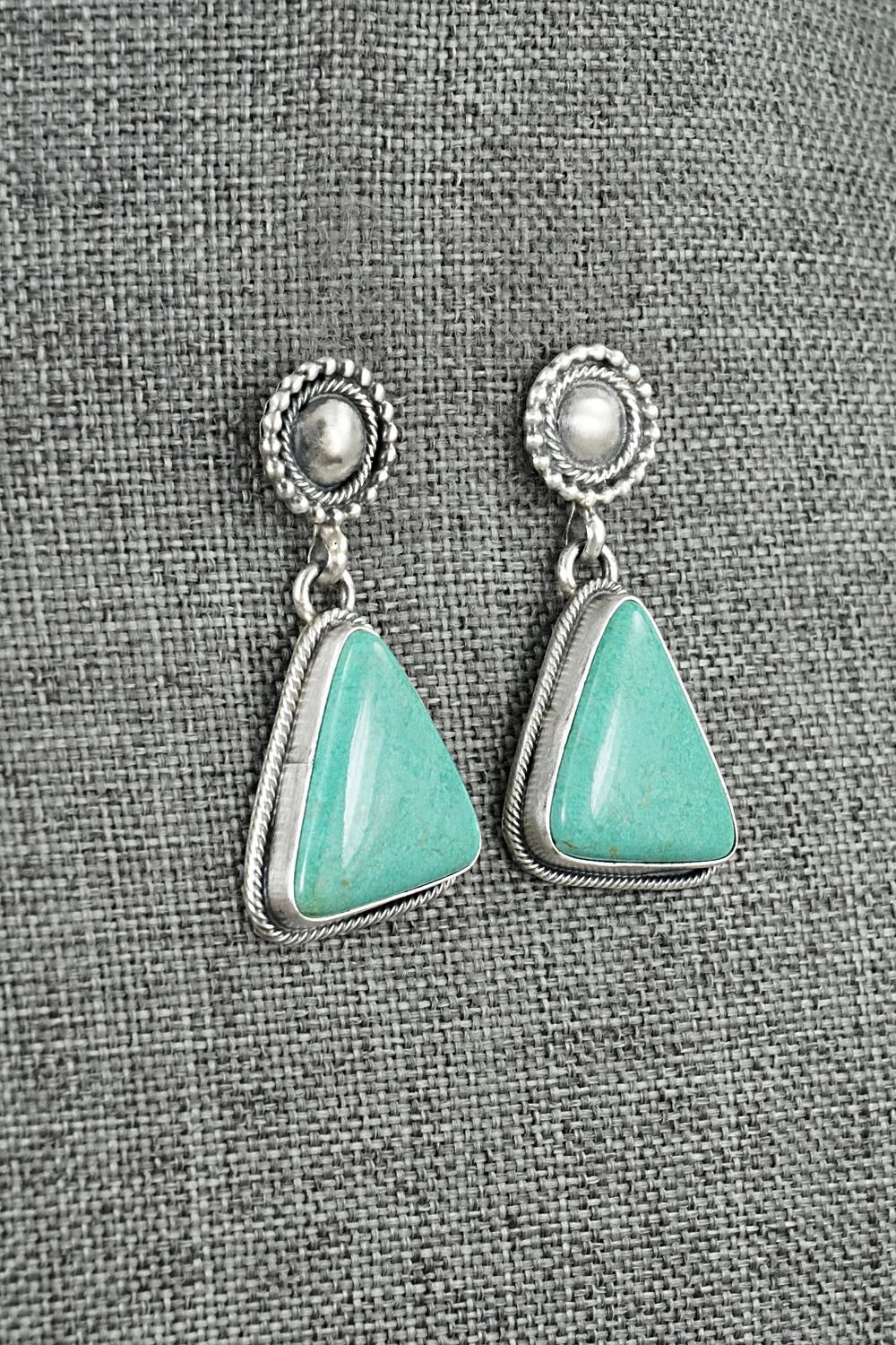 Turquoise & Sterling Silver Earrings - Darrin Livingston