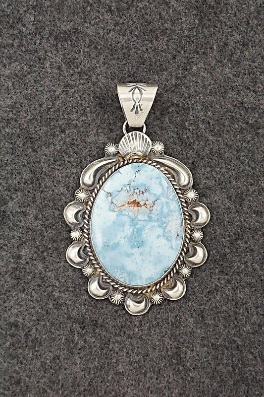 Turquoise & Sterling Silver Pendant - Raymond Delgarito