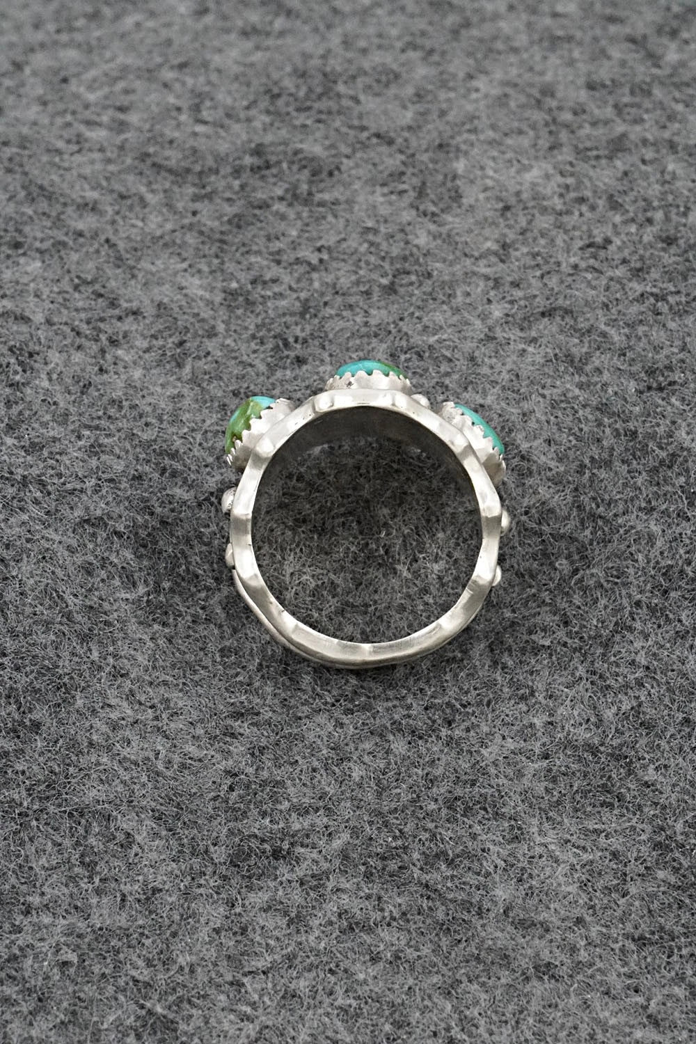 Turquoise & Sterling Silver Ring - Genevieve Francisco - Size 7