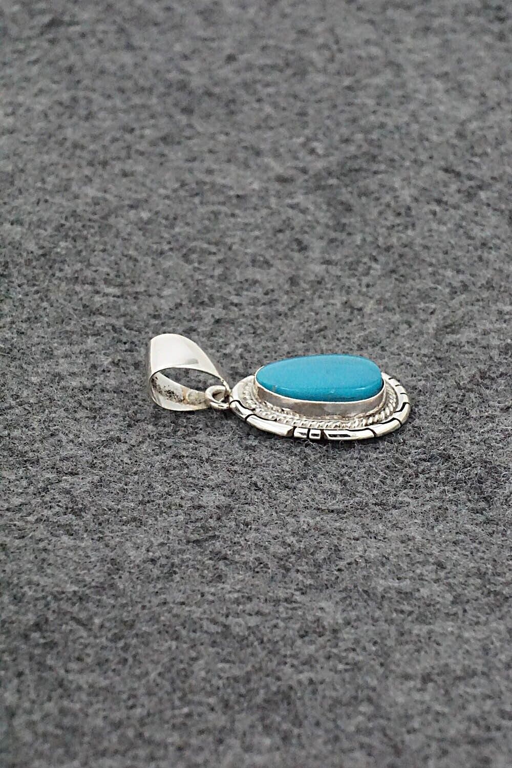 Turquoise & Sterling Silver Pendant - Peggy Skeets