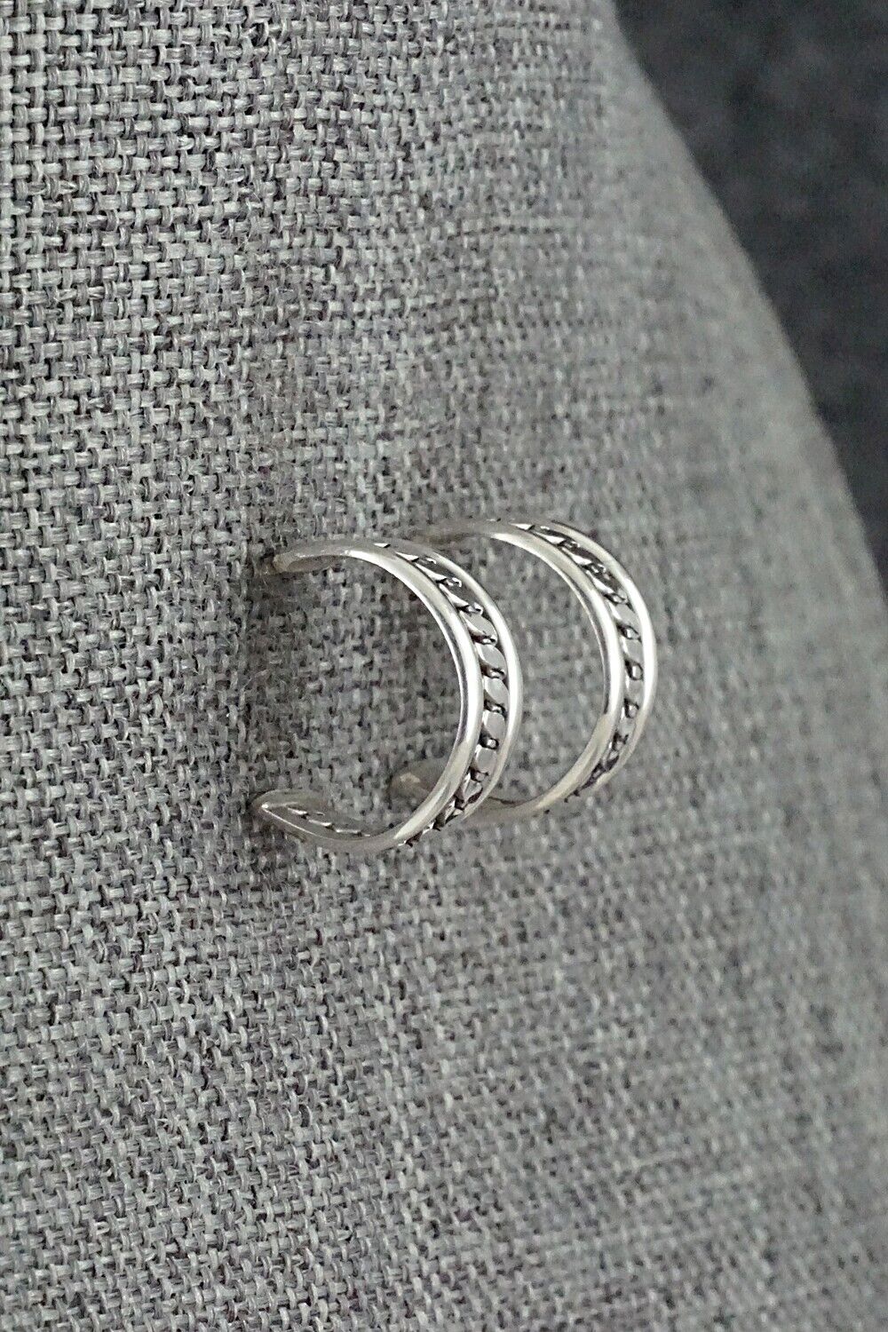 Sterling Silver Hoop Earrings - Caroline Tsosie