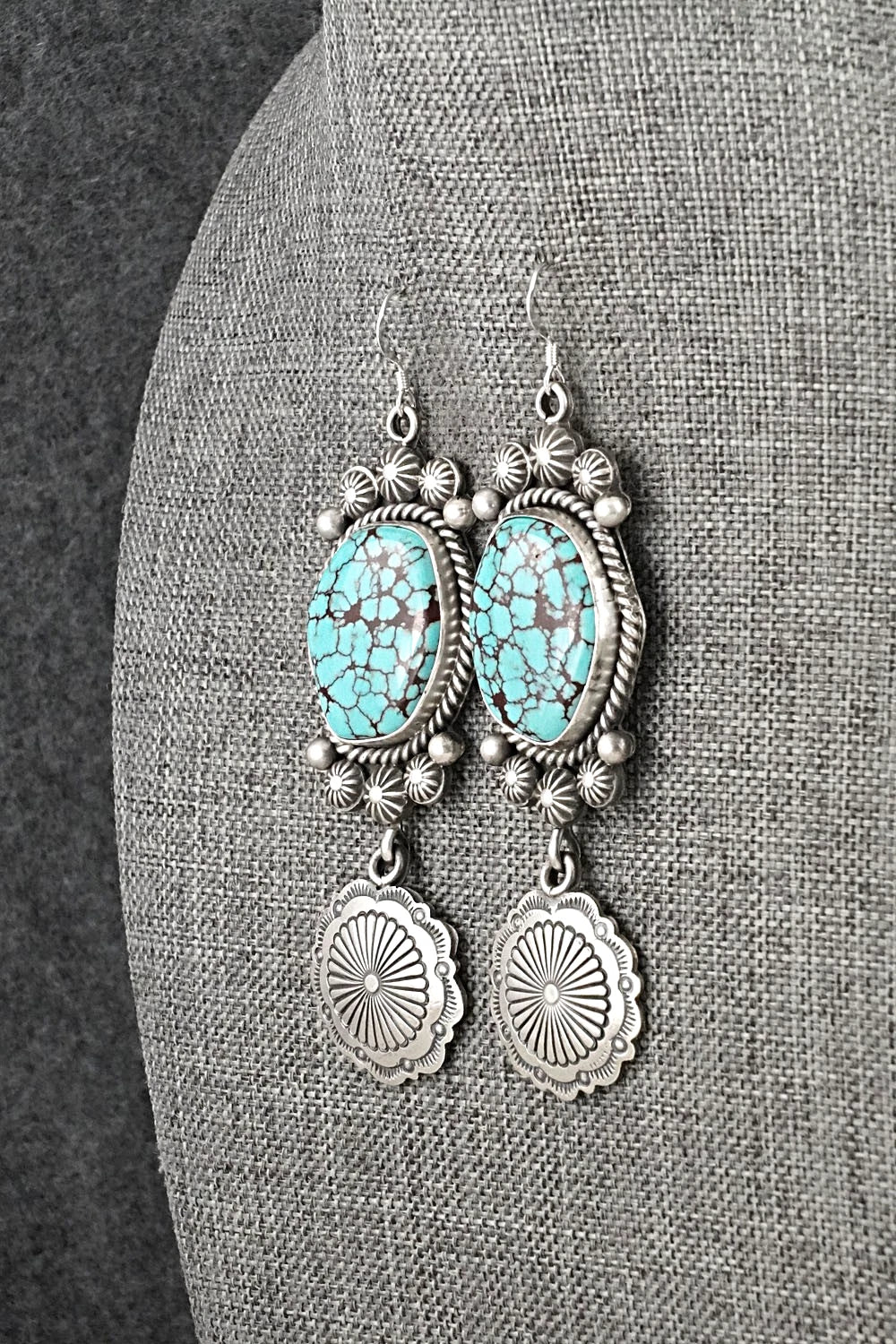 Turquoise & Sterling Silver Earrings - Michael Calladitto