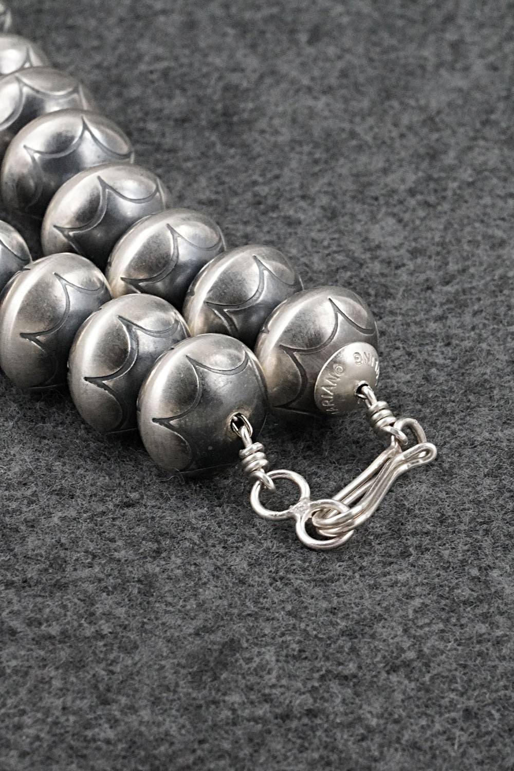 Sterling Silver Navajo Pearl Necklace 20" - Dorinda Mariano