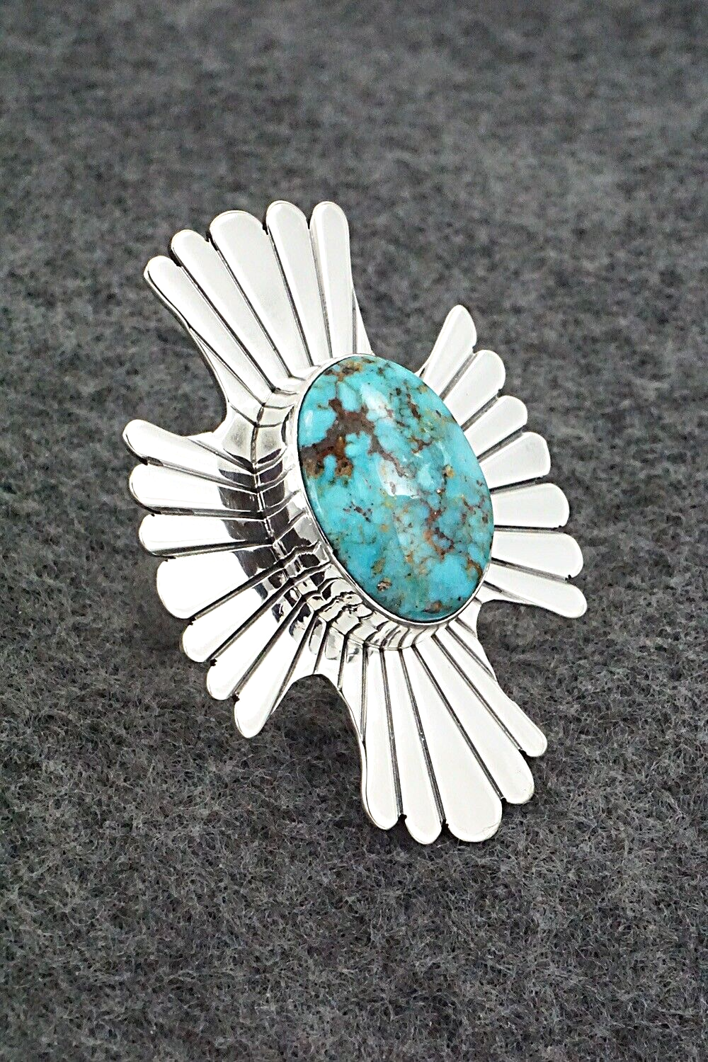 Turquoise & Sterling Silver Ring - Marita Benally - Size 8