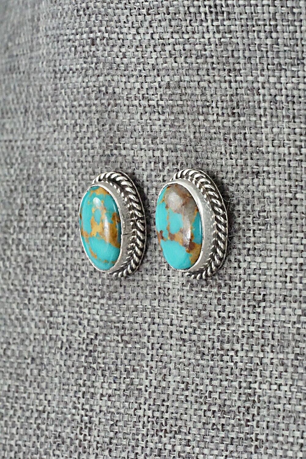 Turquoise & Sterling Silver Earrings - Marco Begaye