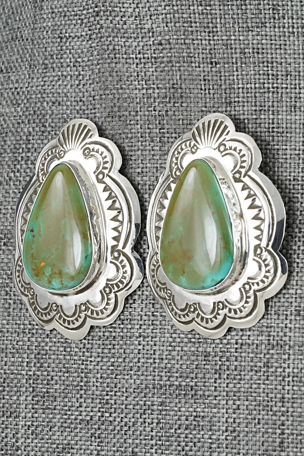 Turquoise & Sterling Silver Earrings - Arnold Blackgoat