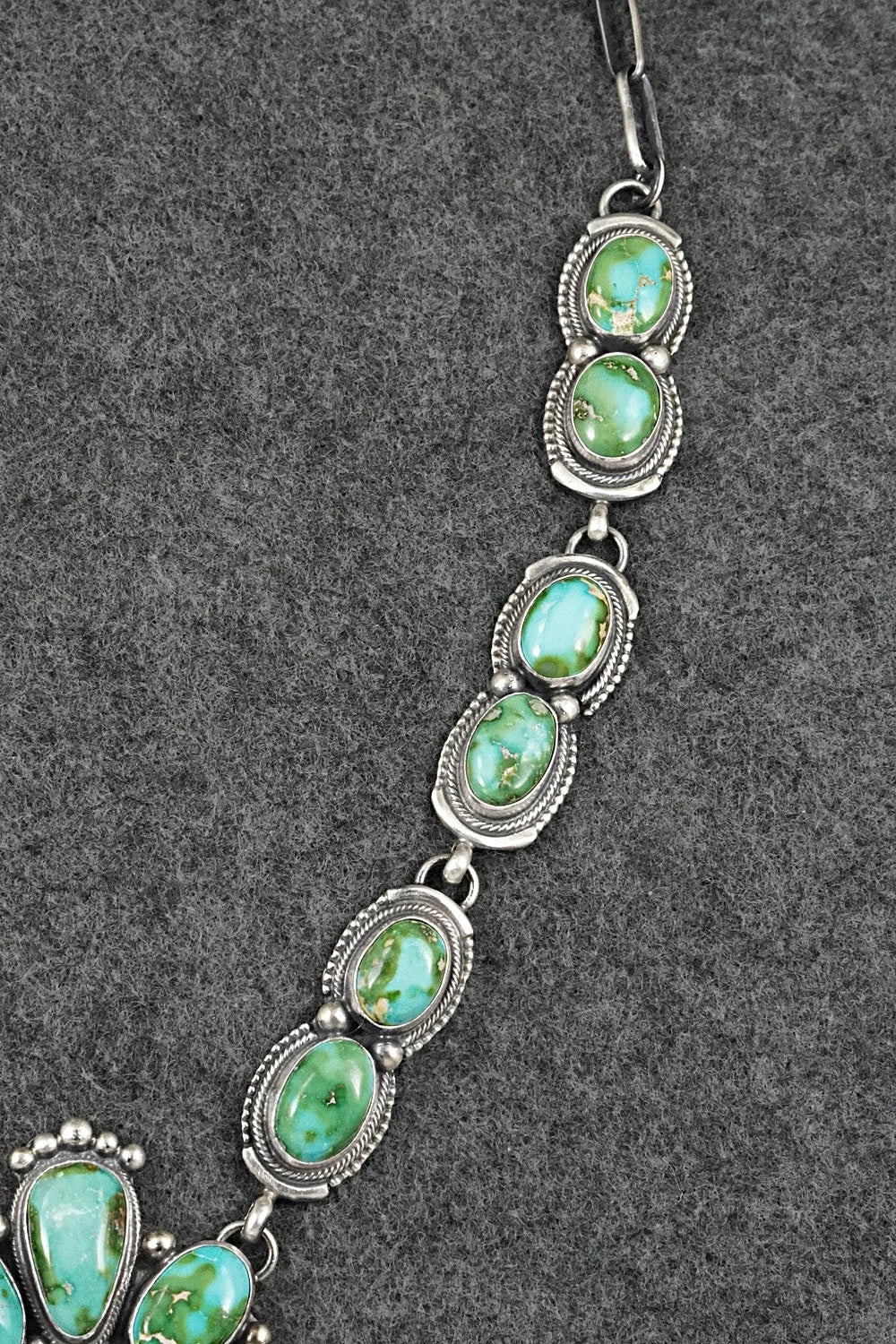 Turquoise & Sterling Silver Squash Blossom Set - Kathleen Livingston