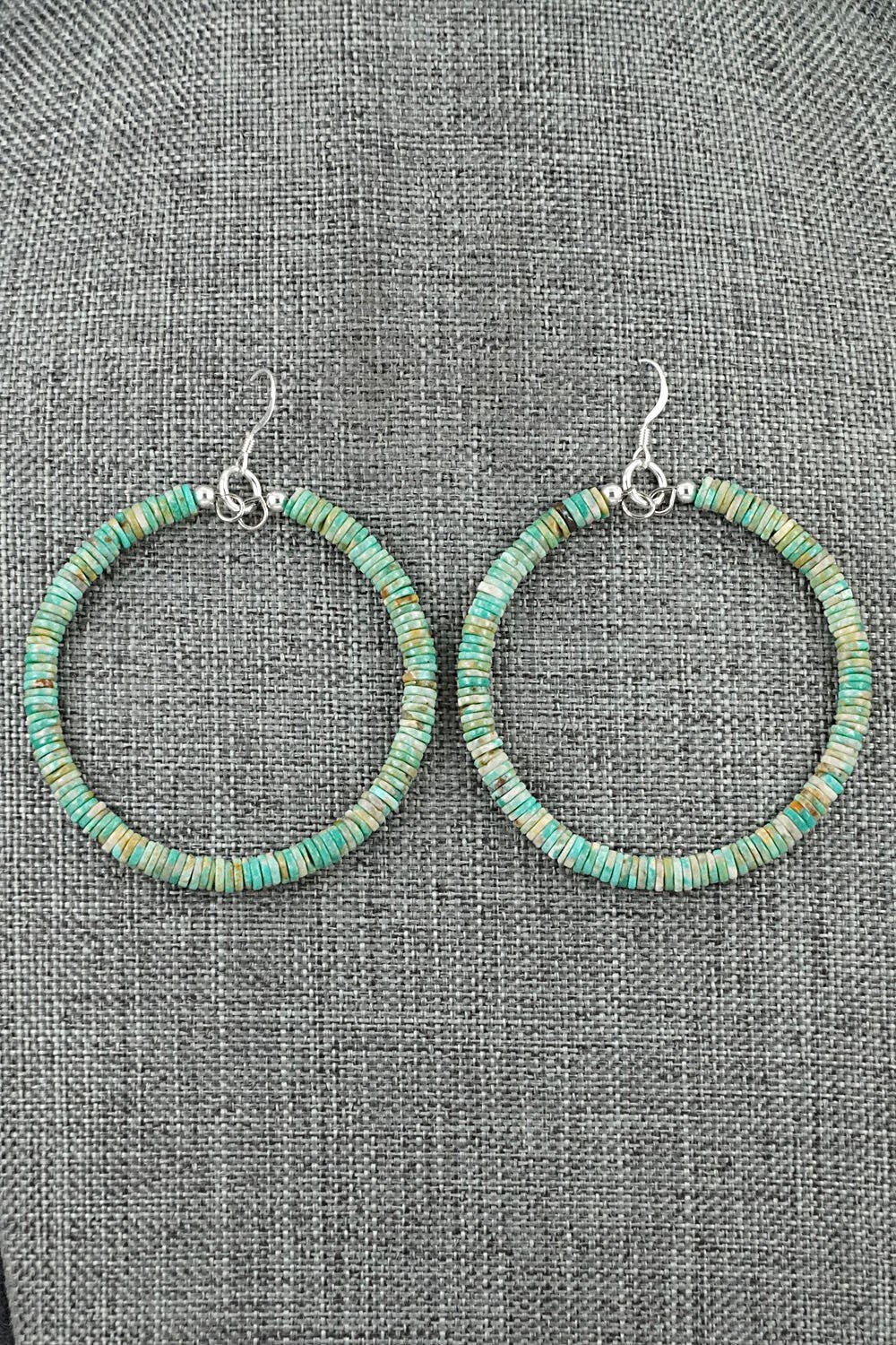 Turquoise & Sterling Silver Earrings - Doreen Jake