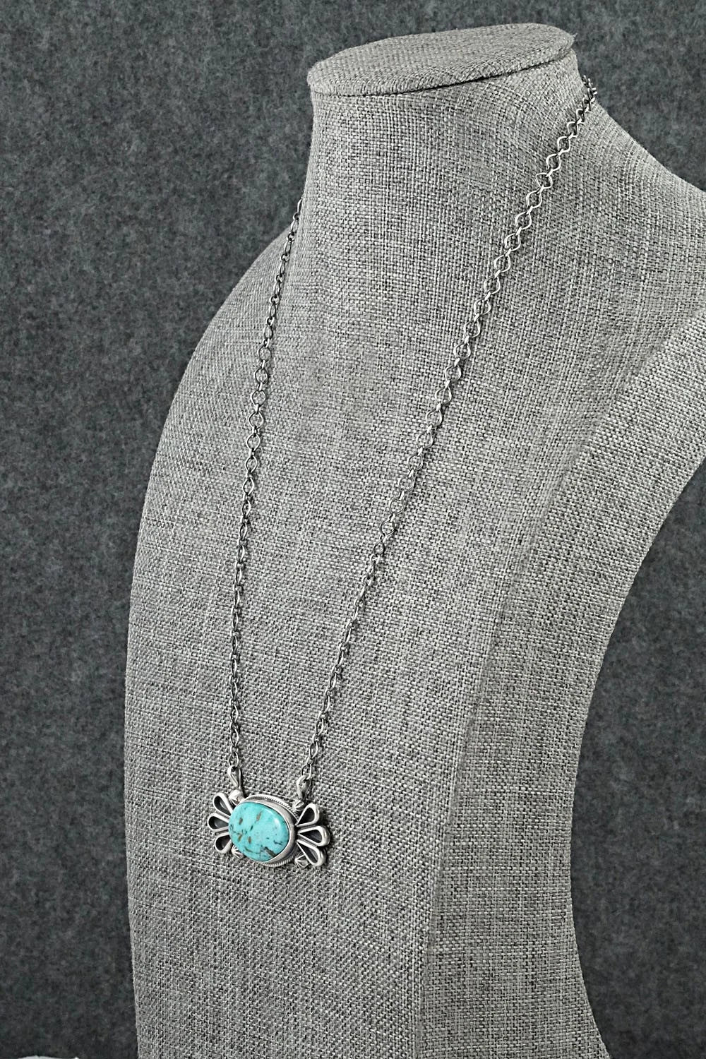 Turquoise & Sterling Silver Necklace - Darrin Livingston
