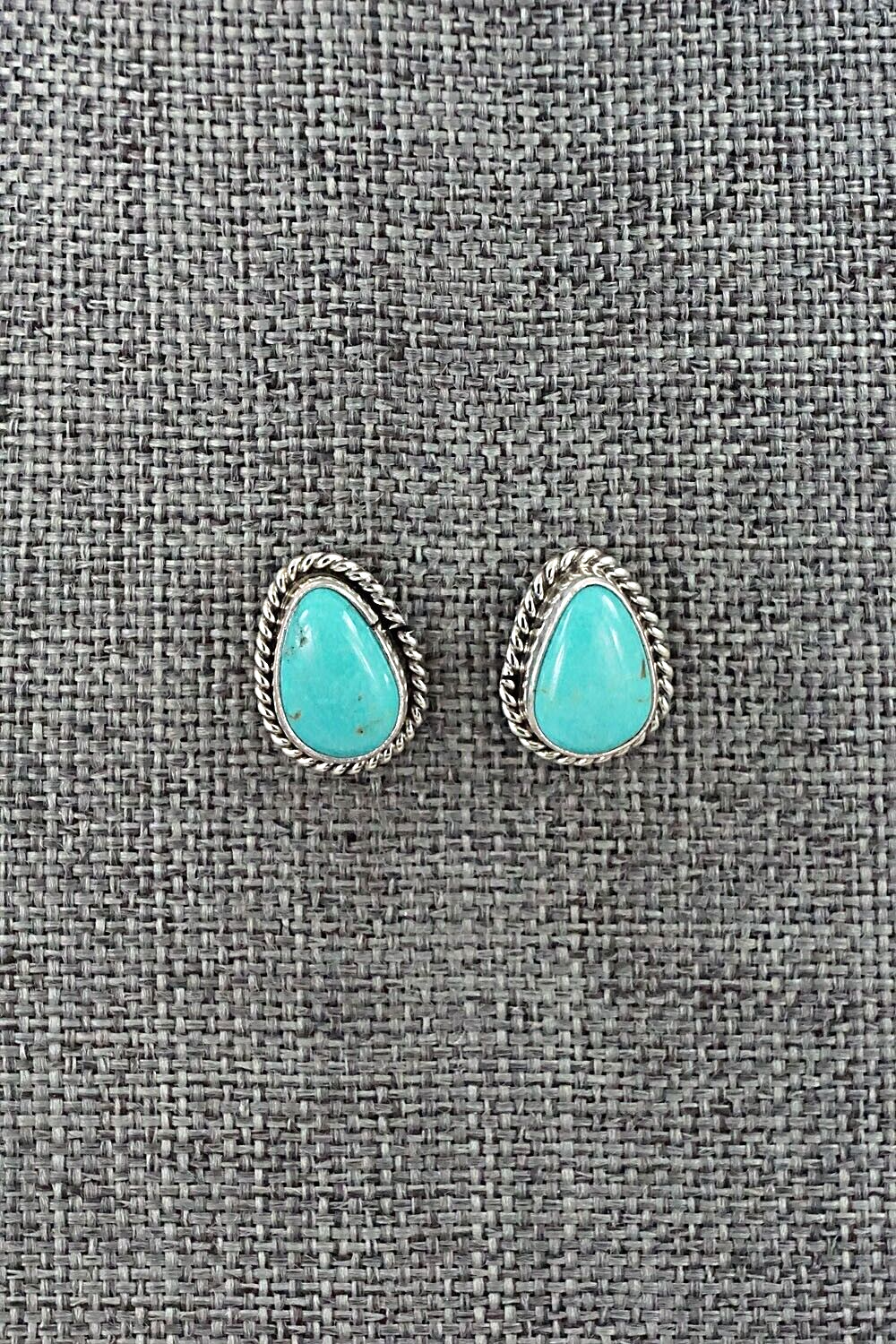 Turquoise & Sterling Silver Earrings - Marco Begaye