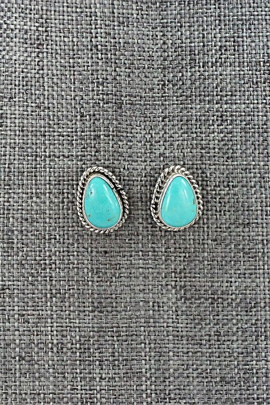 Turquoise & Sterling Silver Earrings - Marco Begaye