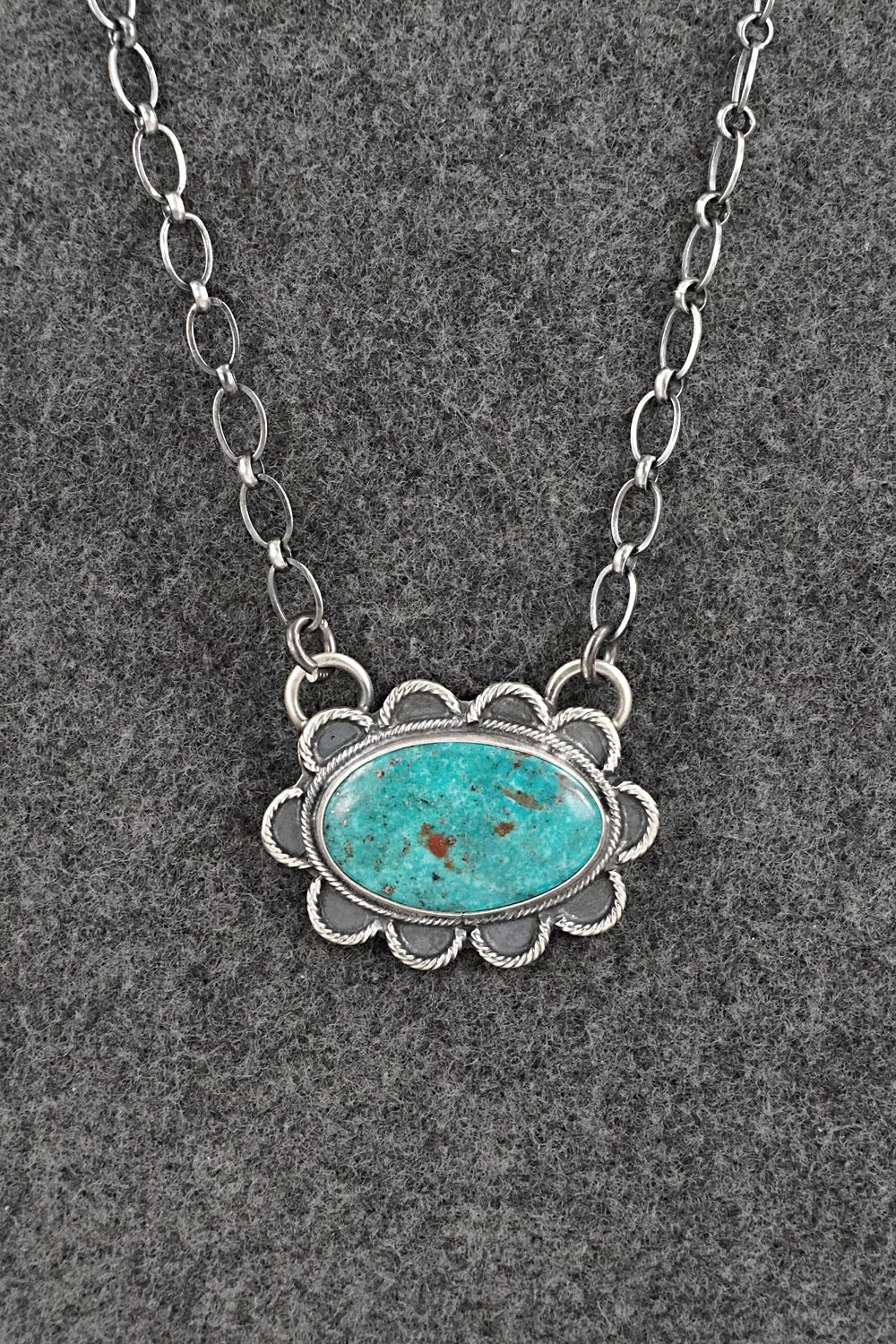 Turquoise & Sterling Silver Necklace - Bobby Johnson