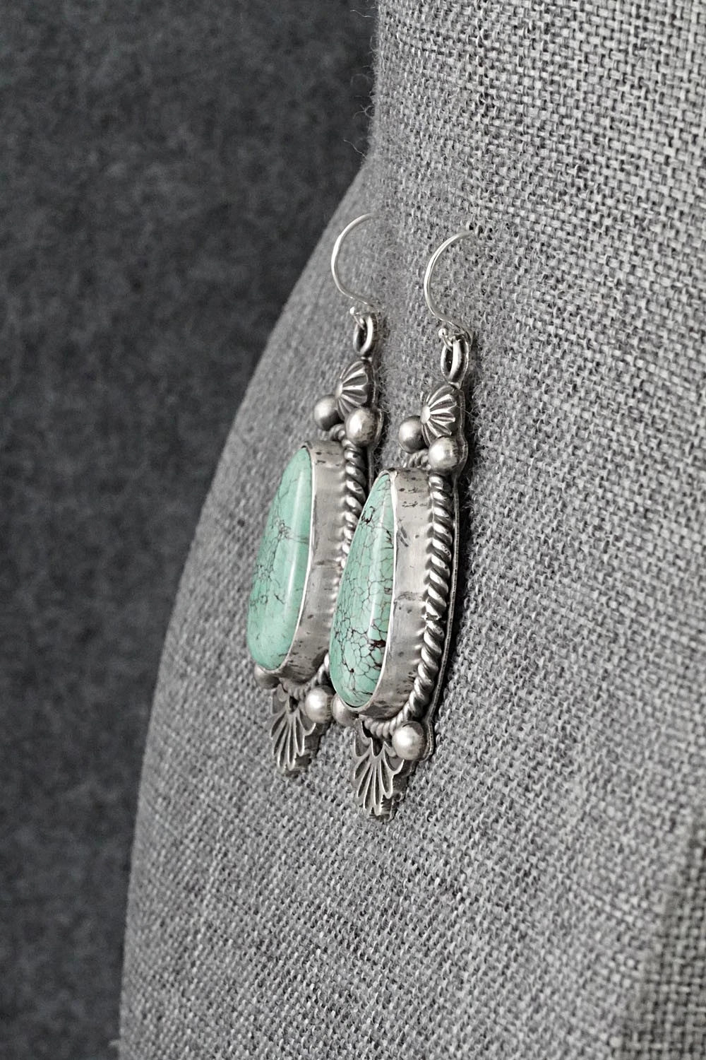 Turquoise & Sterling Silver Earrings - Michael Calladitto