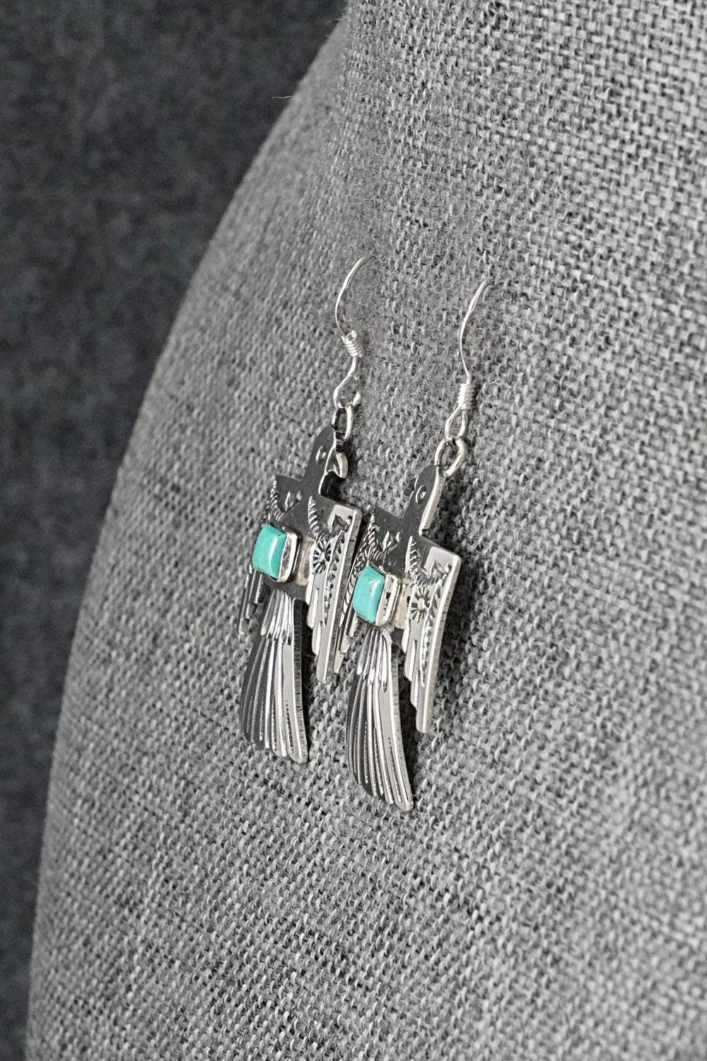 Turquoise & Sterling Silver Earrings - Jeremy Delgarito