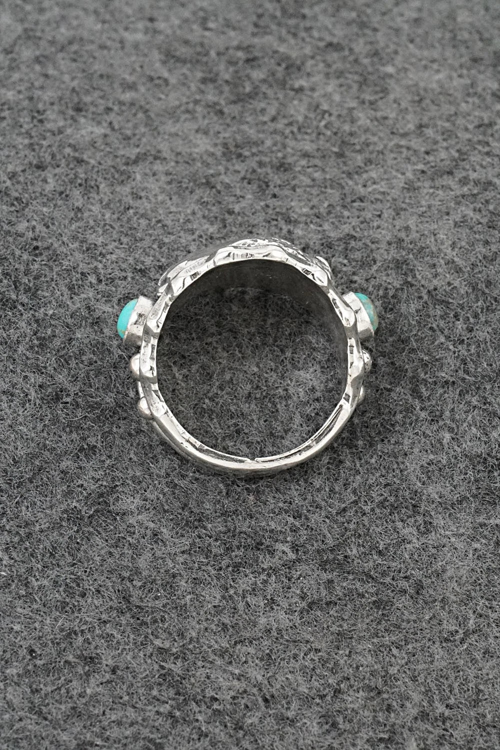Turquoise & Sterling Silver Ring - Genevieve Francisco - Size 11.25
