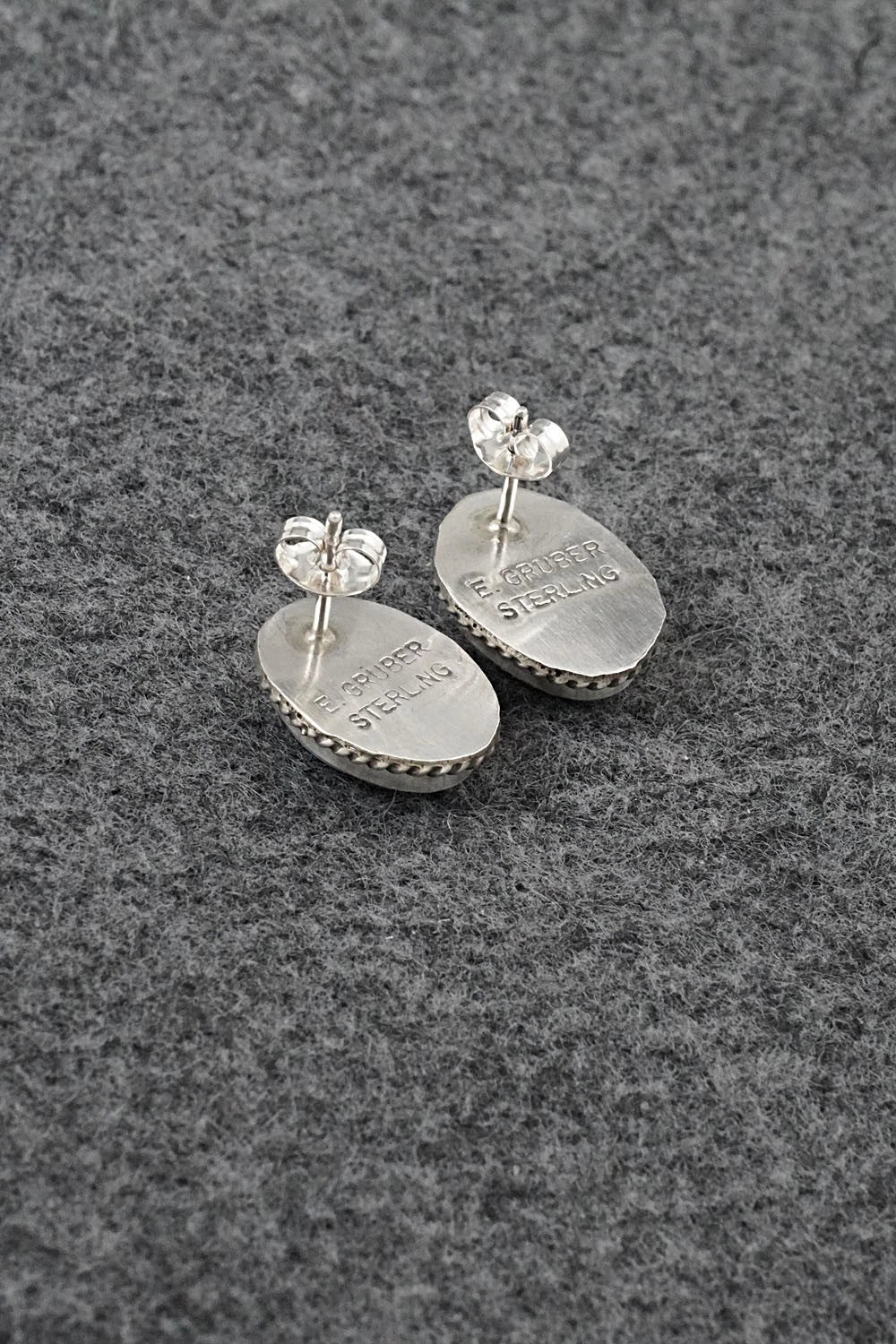Turquoise & Sterling Silver Earrings - Eugene Gruber
