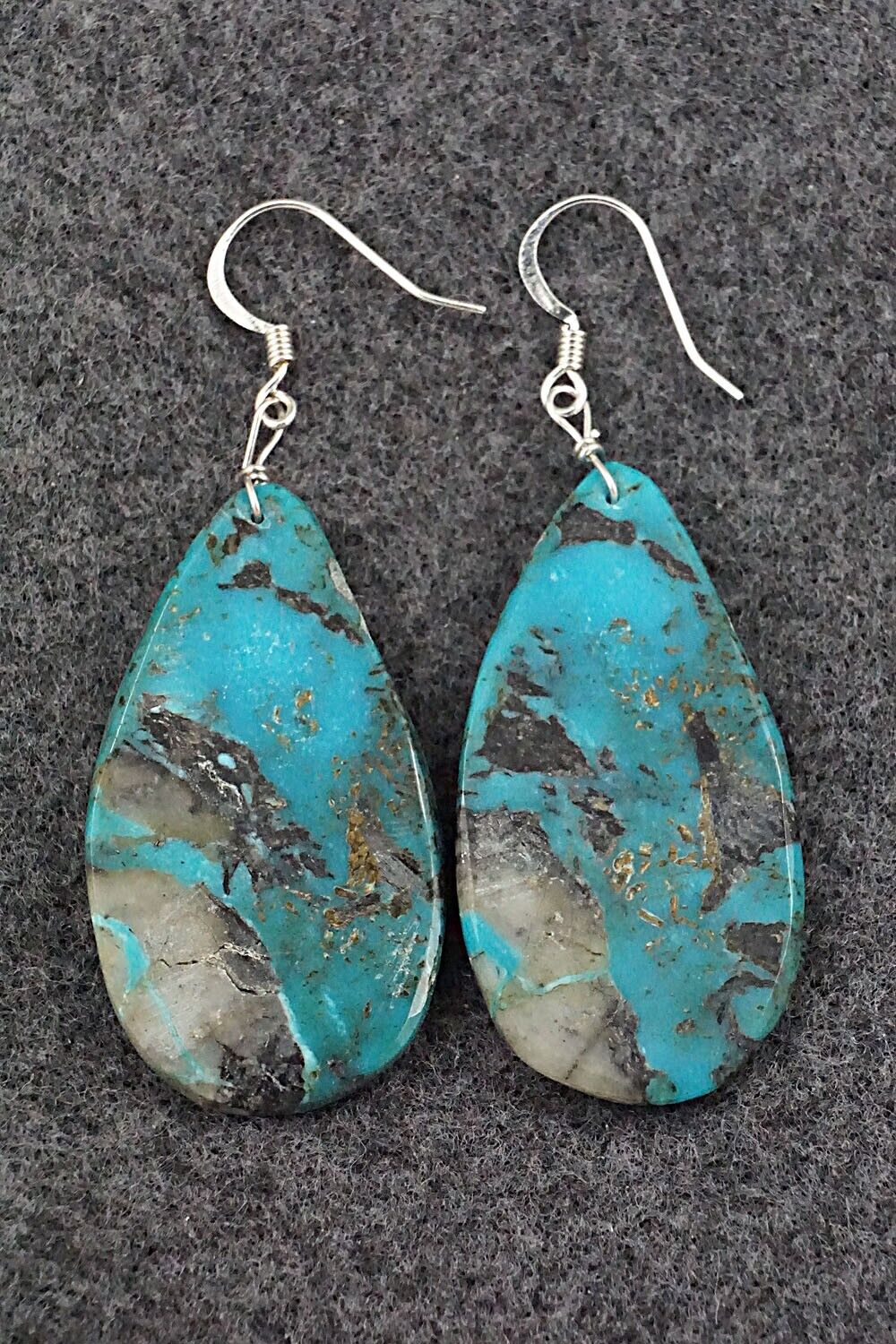 Turquoise & Sterling Silver Earrings - Joe Garcia