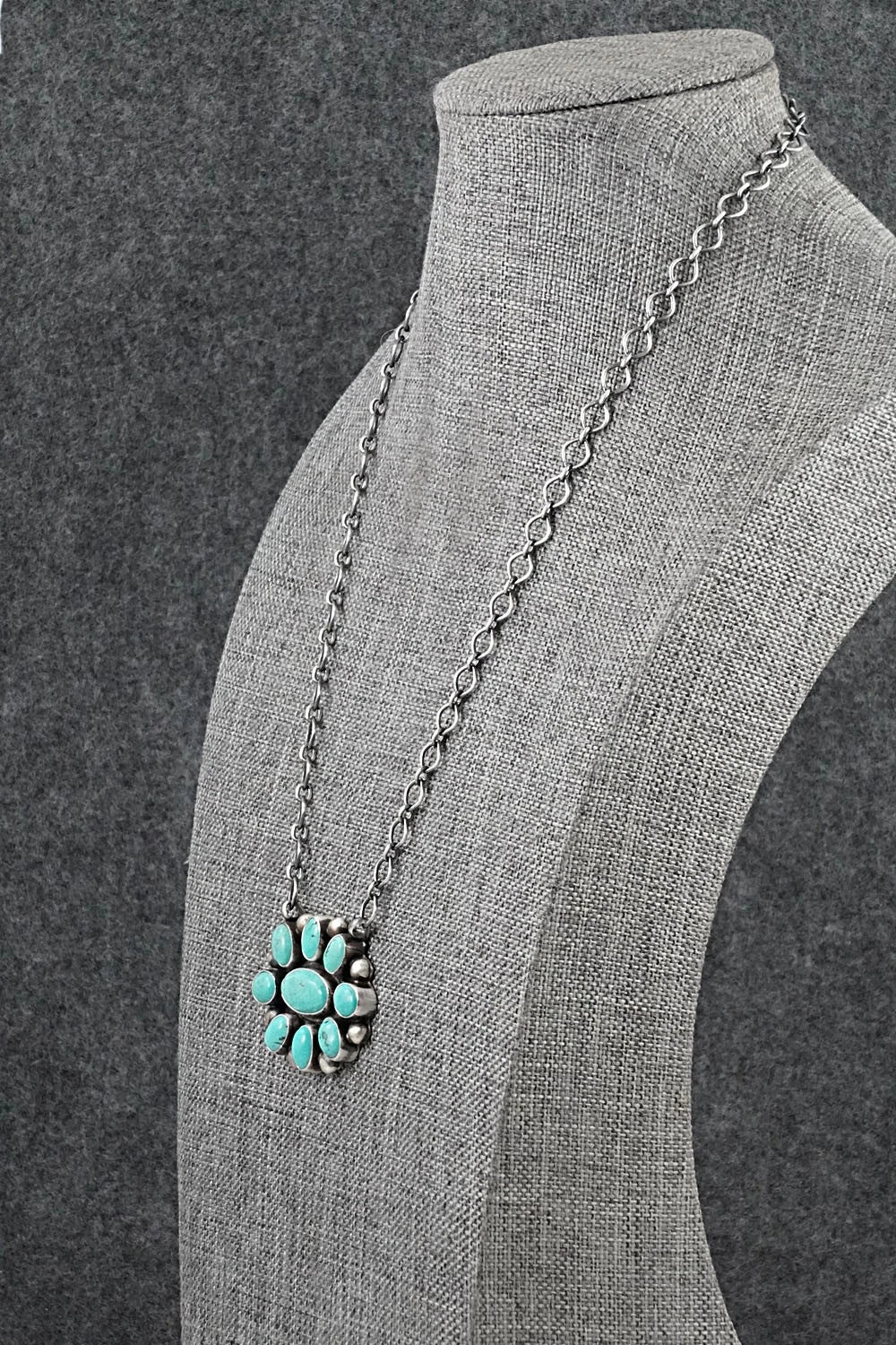 Turquoise & Sterling Silver Necklace - Kathleen Livingston