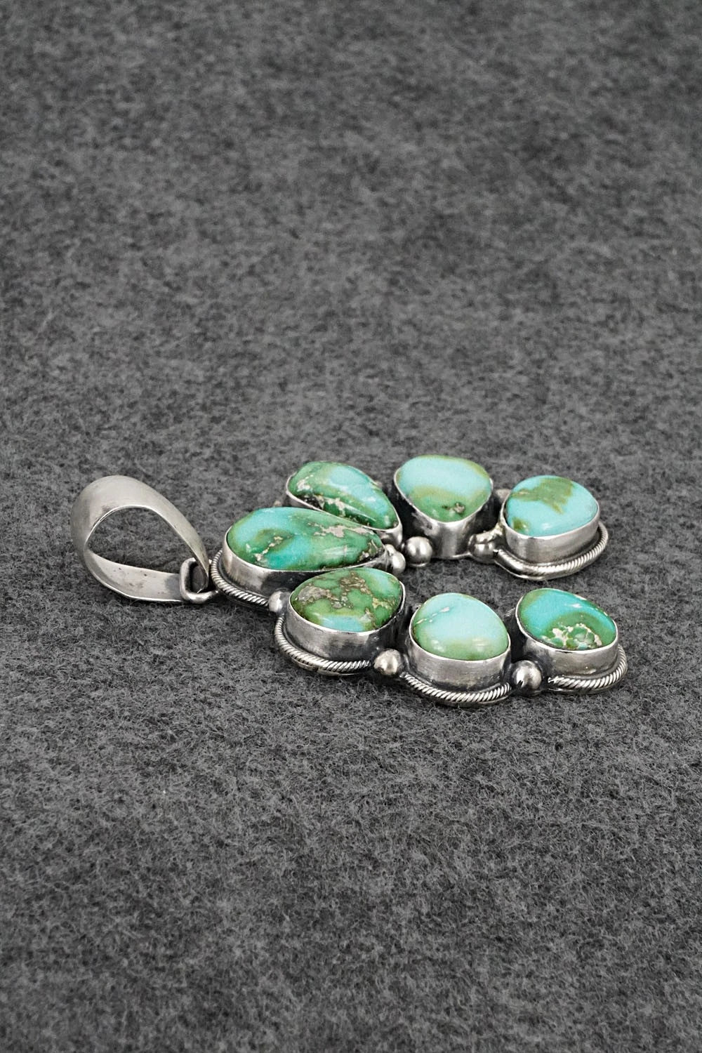 Turquoise & Sterling Silver Pendant - Paul Livingston
