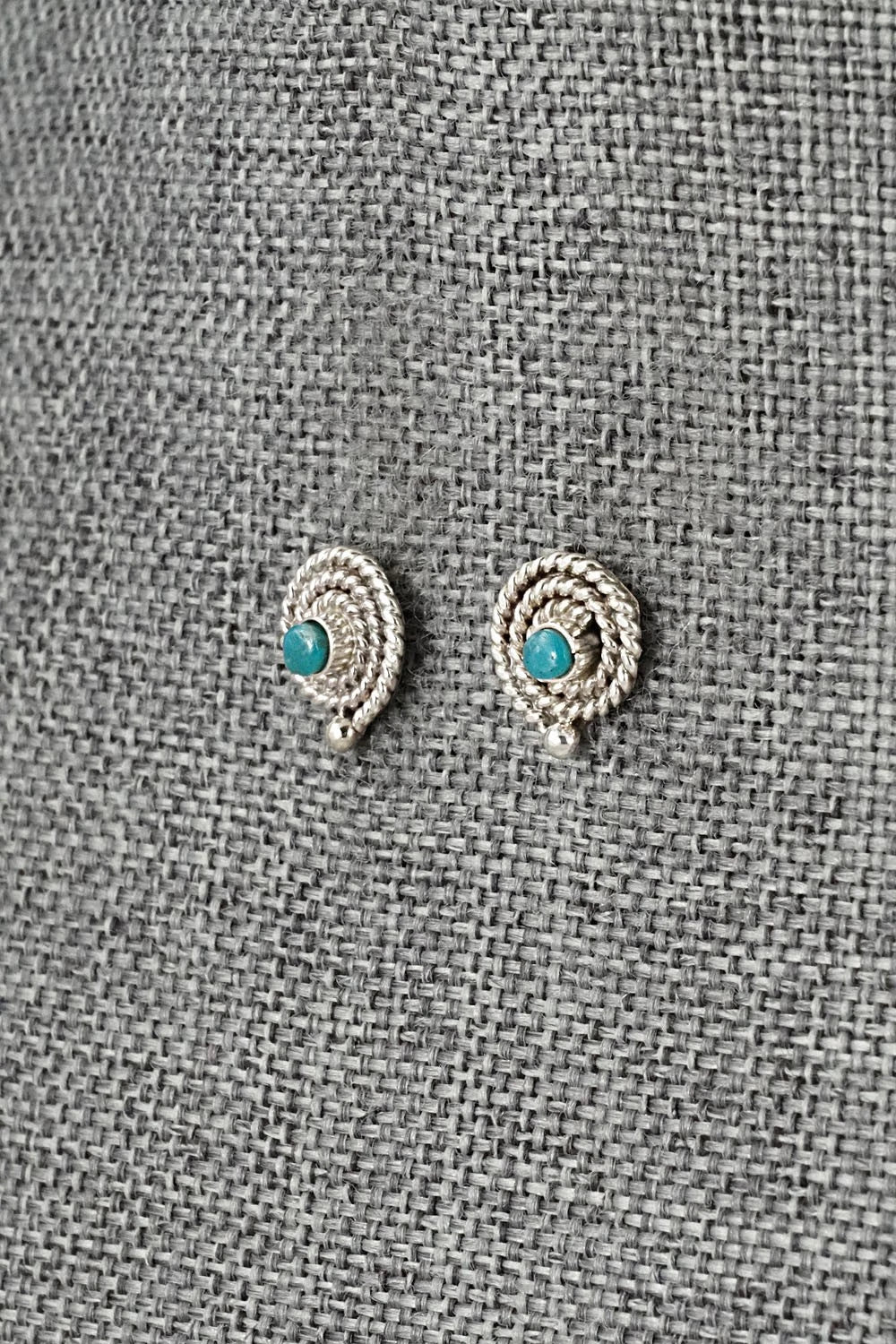 Turquoise and Sterling Silver Earrings - Gilbert Weebothee