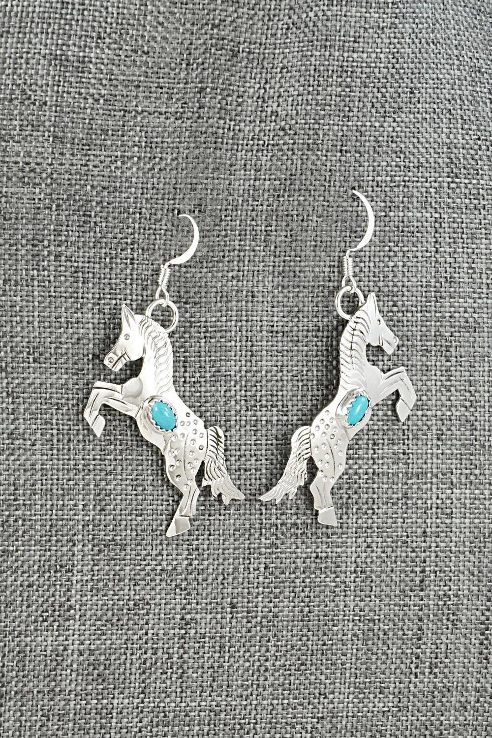 Turquoise & Sterling Silver Earrings - Louise Yazzie