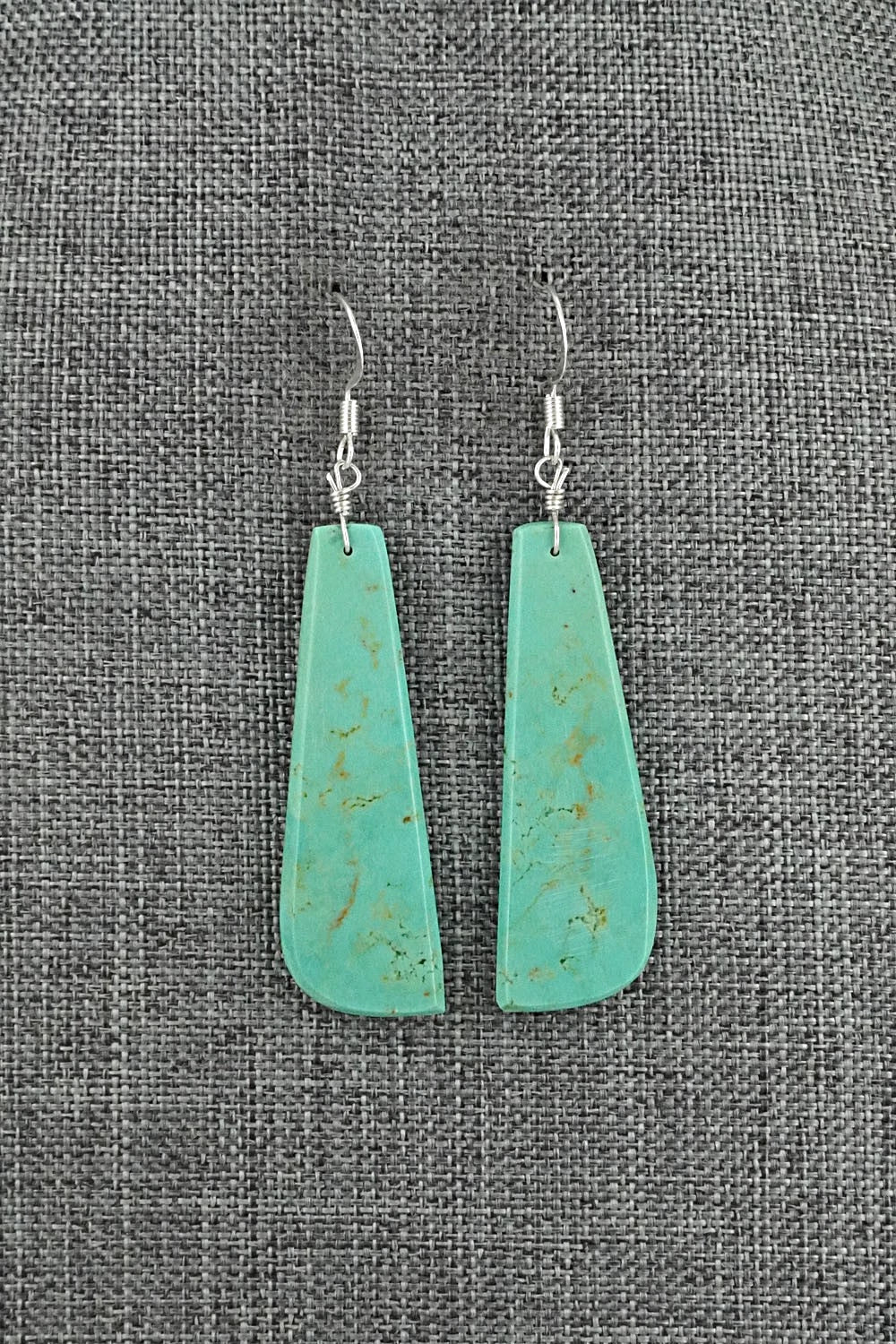 Turquoise & Sterling Silver Earrings - Lupe Lovato