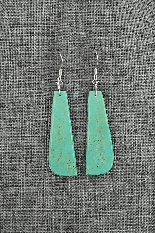 Turquoise & Sterling Silver Earrings - Lupe Lovato