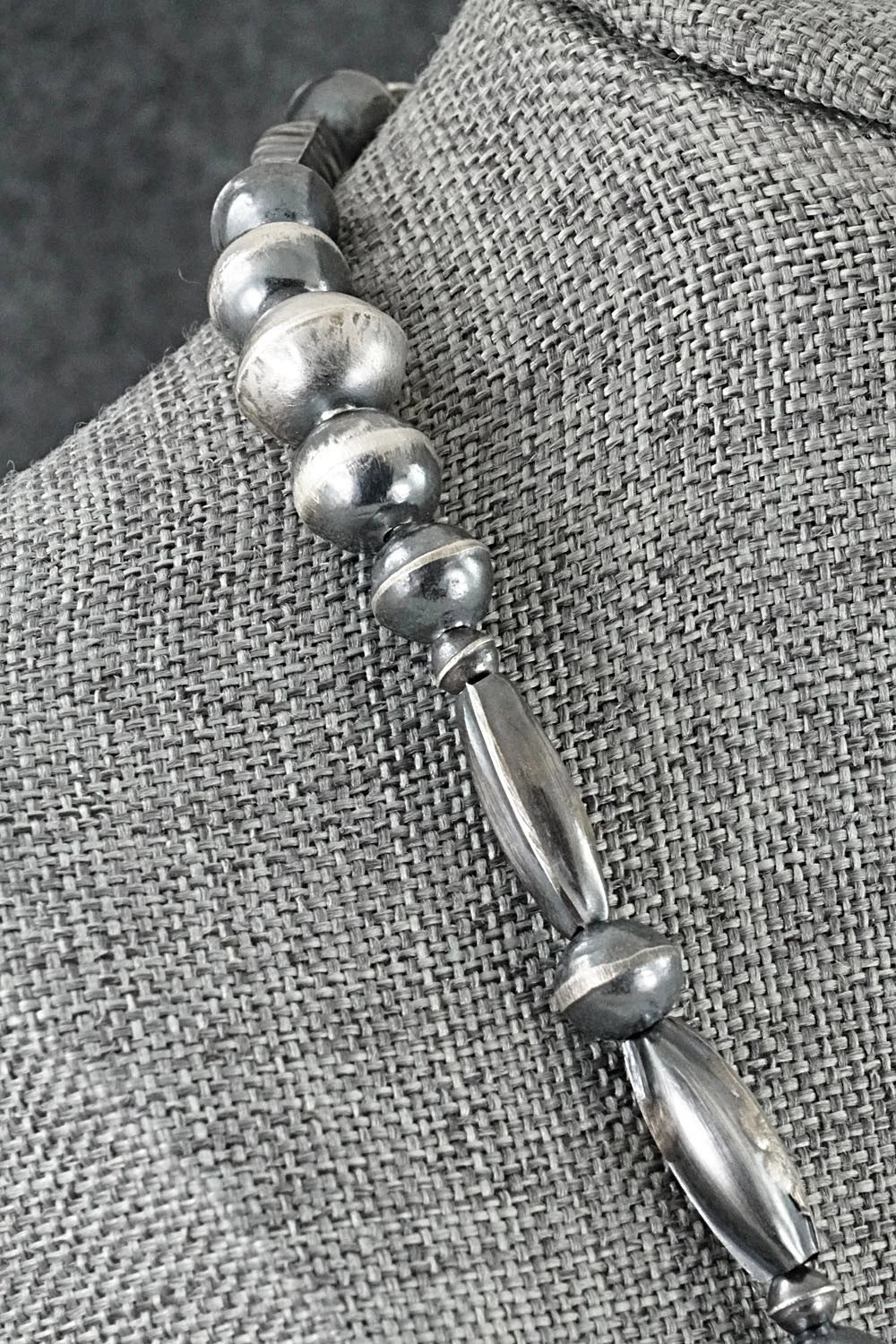 Sterling Silver Navajo Pearl Necklace 18" - Vintage