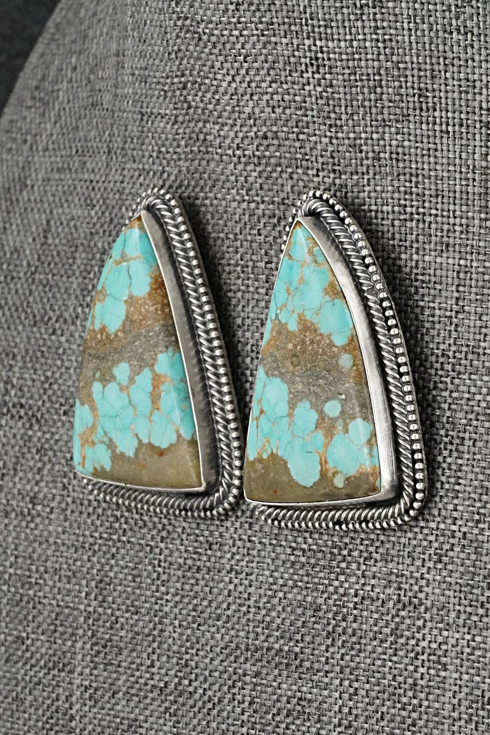 Turquoise & Sterling Silver Necklace and Earrings Set - Paul Livingston