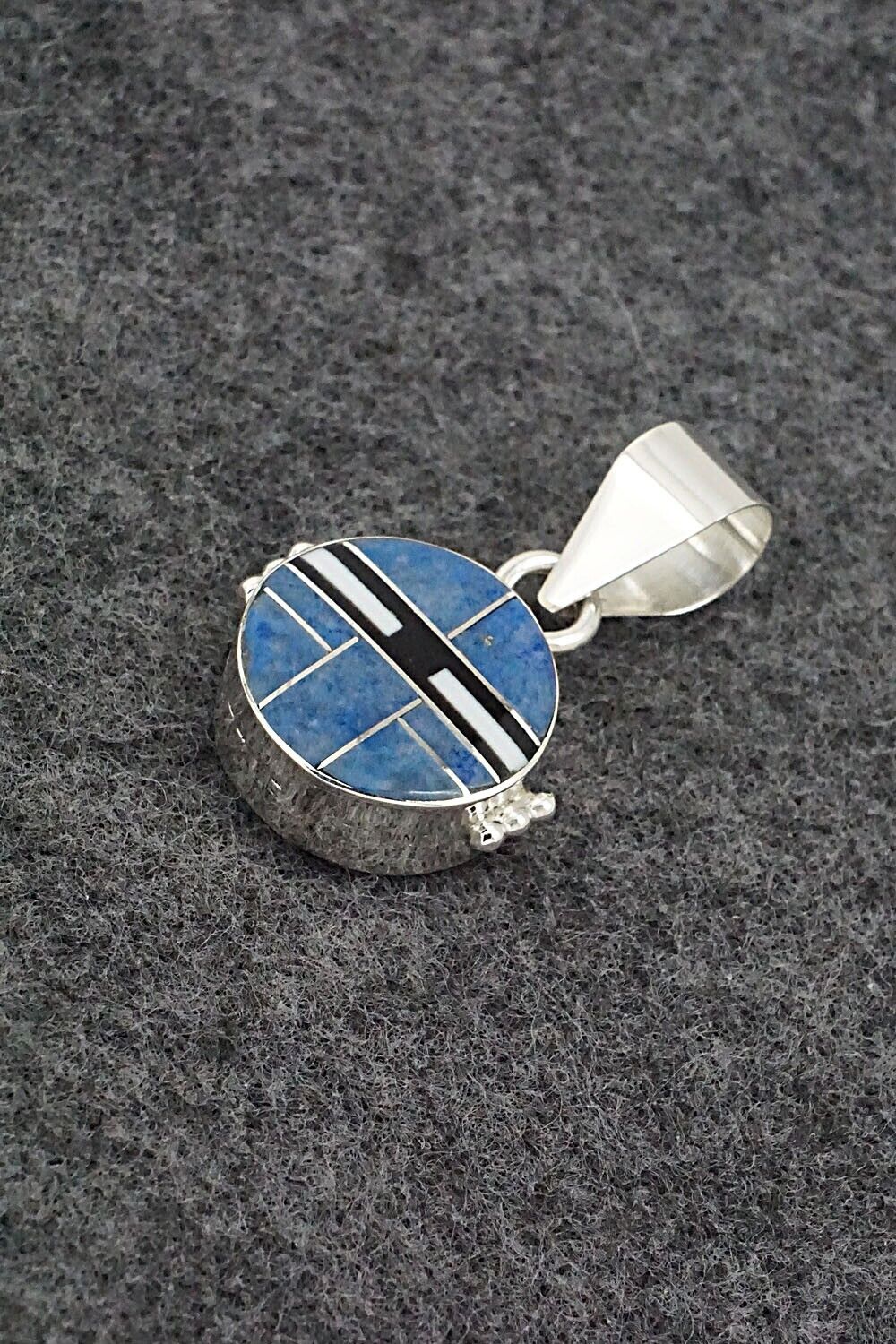 Multi-Stone & Sterling Silver Double-Sided Pendant - Edison Yazzie