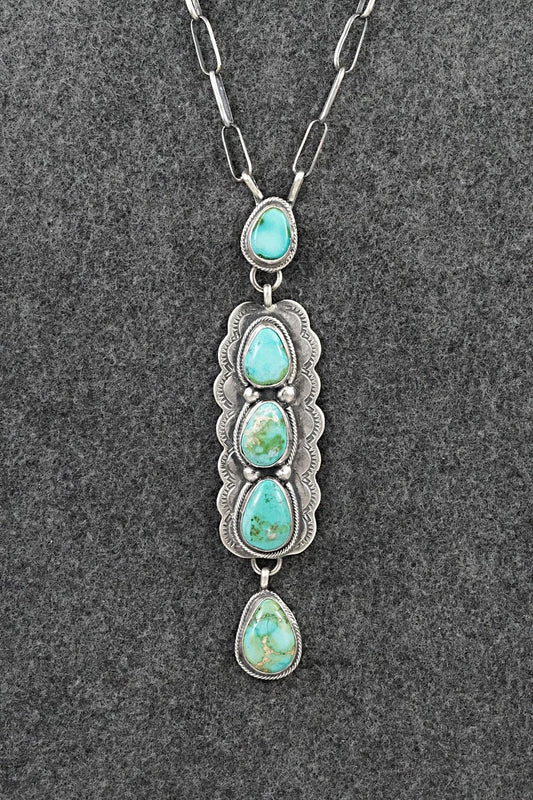 Turquoise & Sterling Silver Necklace - Bobby Johnson