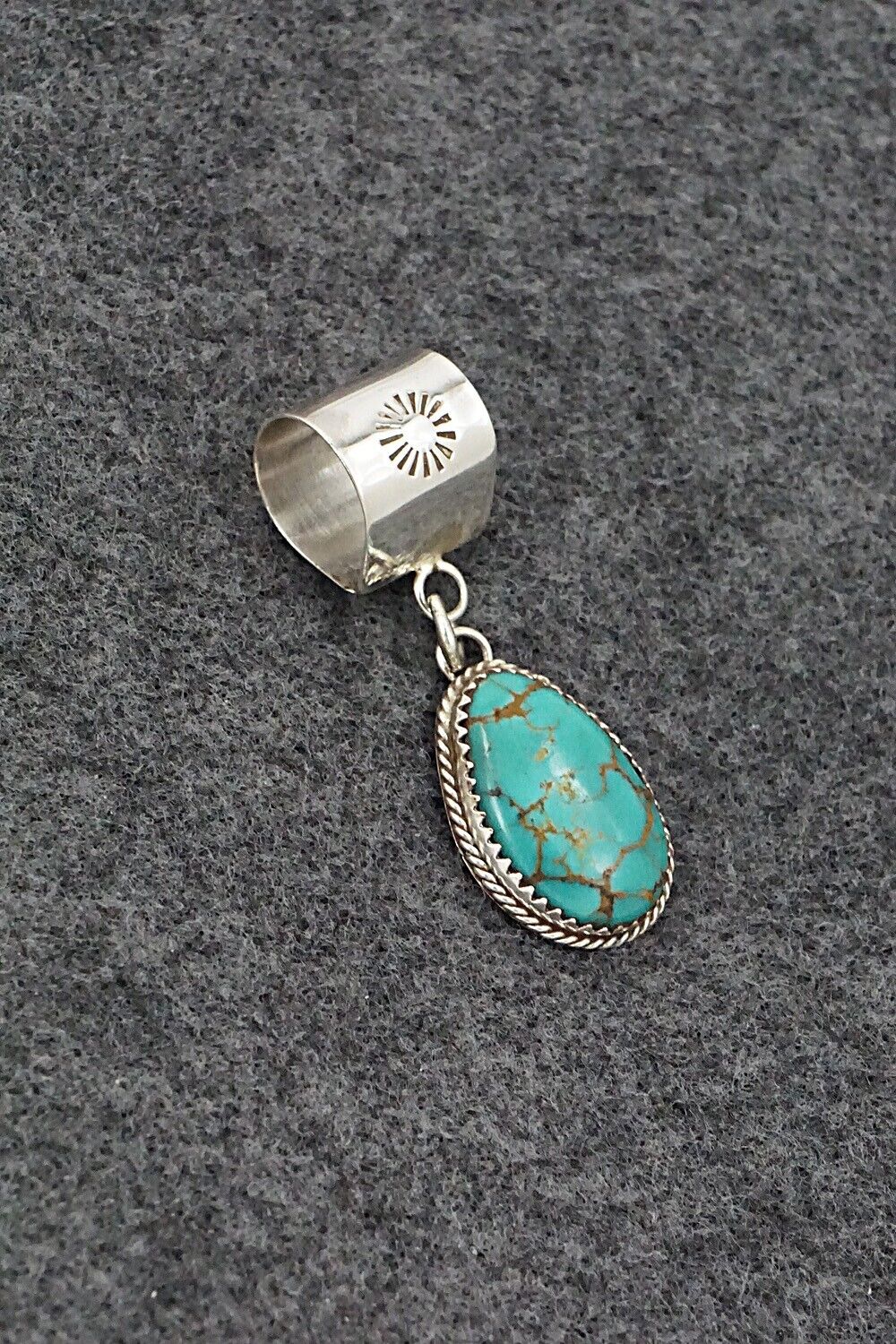 Turquoise & Sterling Silver Pendant - Ernest Hawthorne