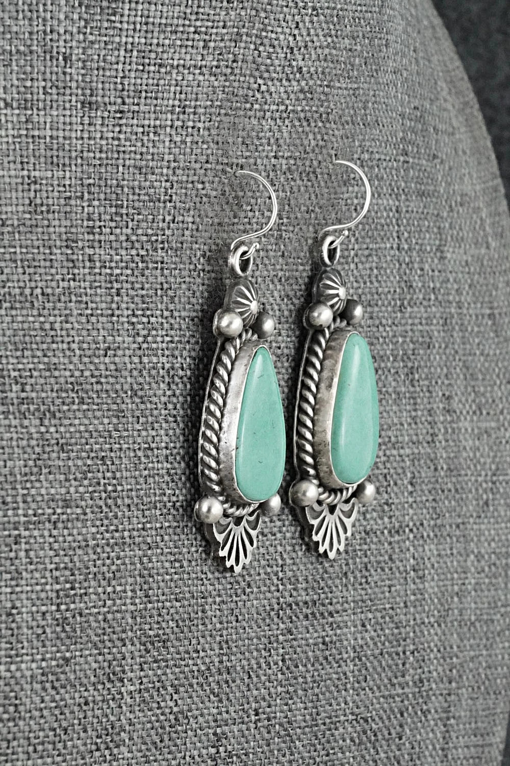 Turquoise & Sterling Silver Earrings - Michael Calladitto