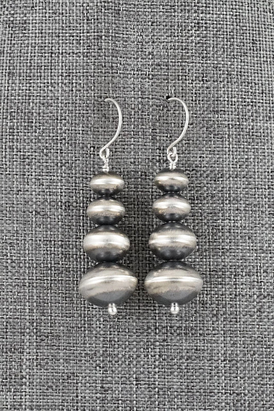 Sterling Silver Navajo Pearl Earrings - Bryannen Halwood