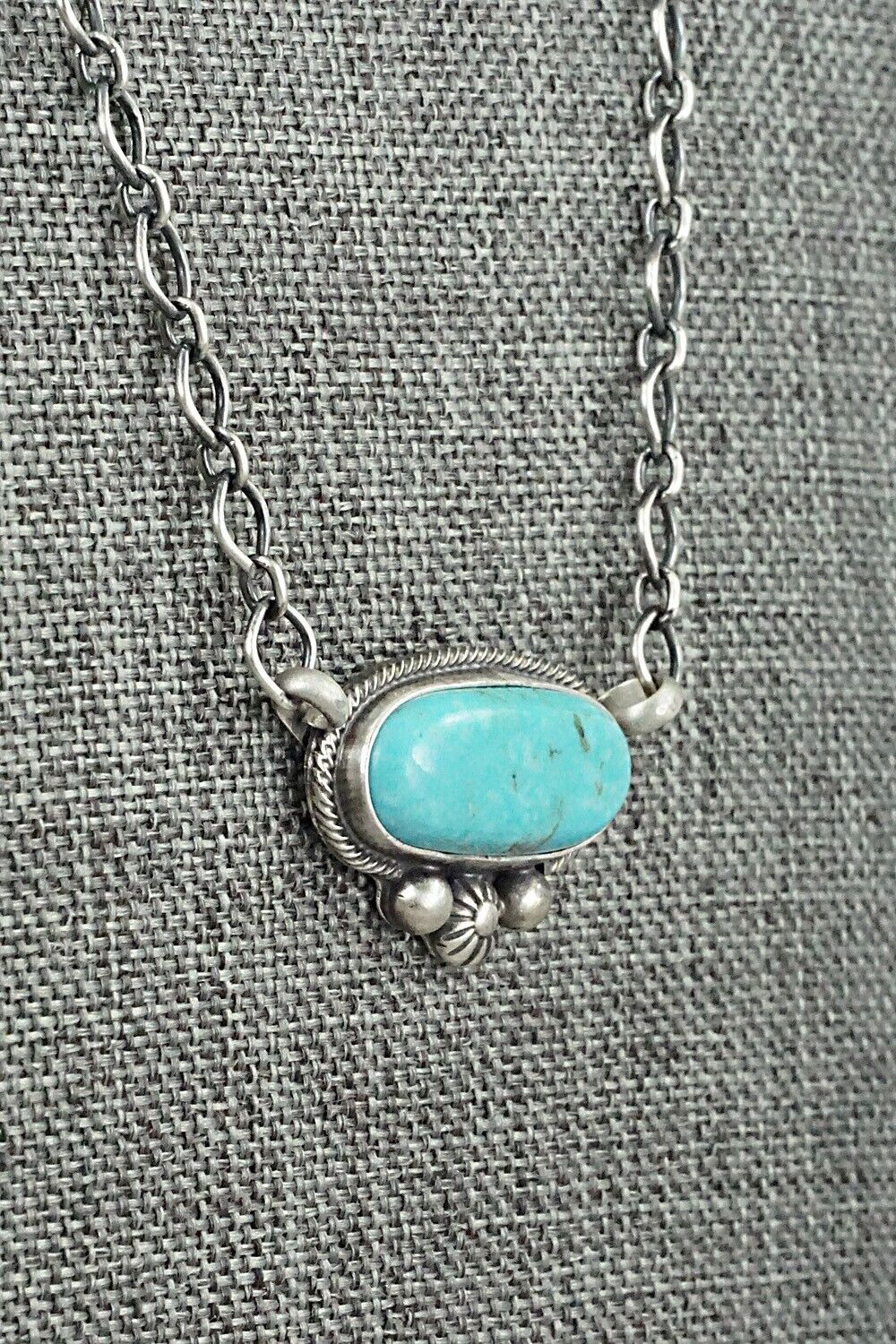 Turquoise & Sterling Silver Necklace - Kathleen Livingston