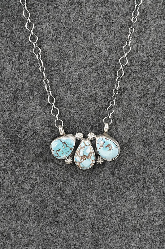 Turquoise & Sterling Silver Necklace - Darrin Livingston